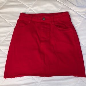 Red skirt